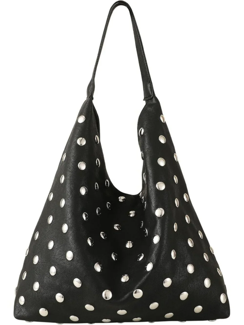 Stylish Studded Hobo Purse | Leather Tote Bag | Rivet Shoulder Handbag for Women